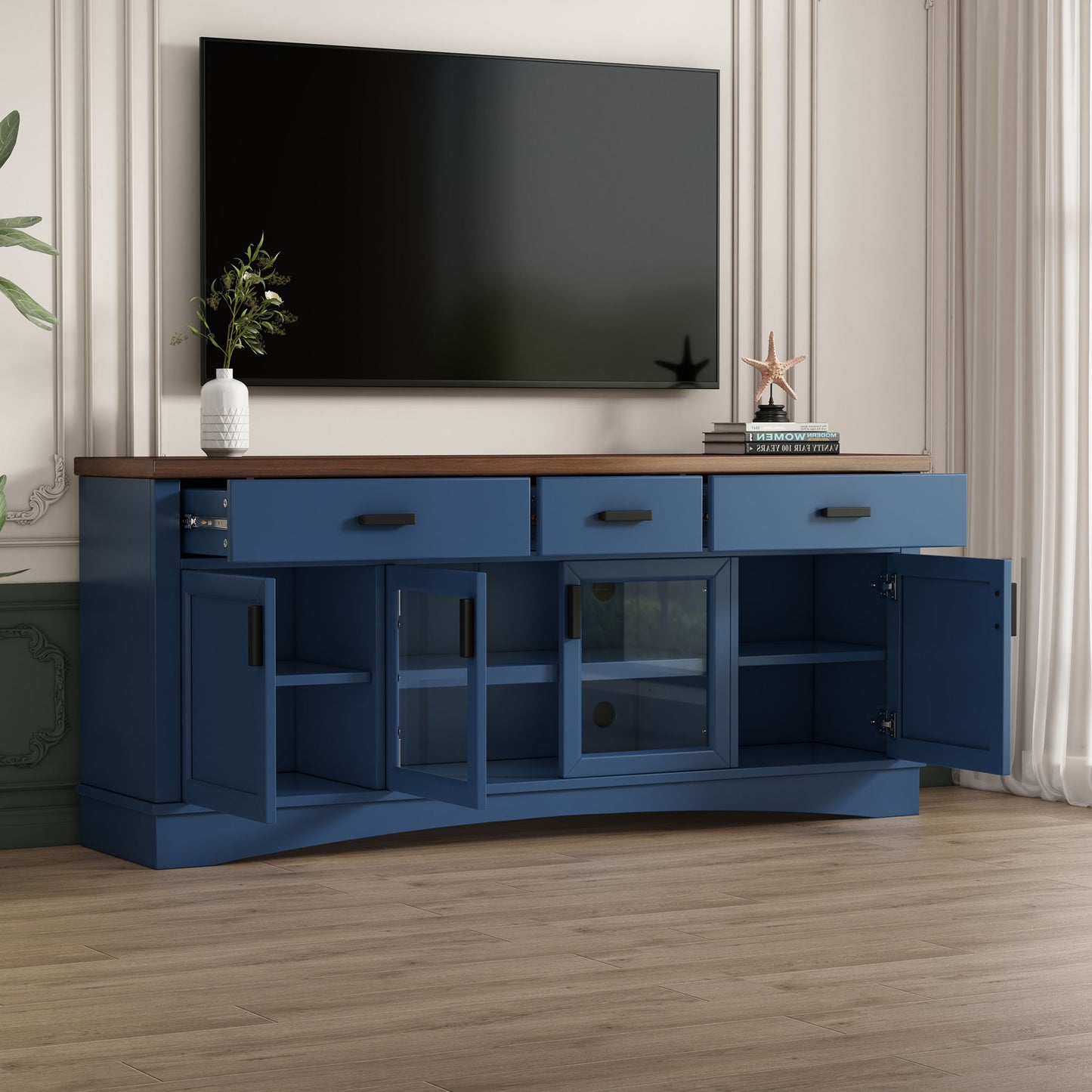 Modern TV Console & Adjustable Shelves