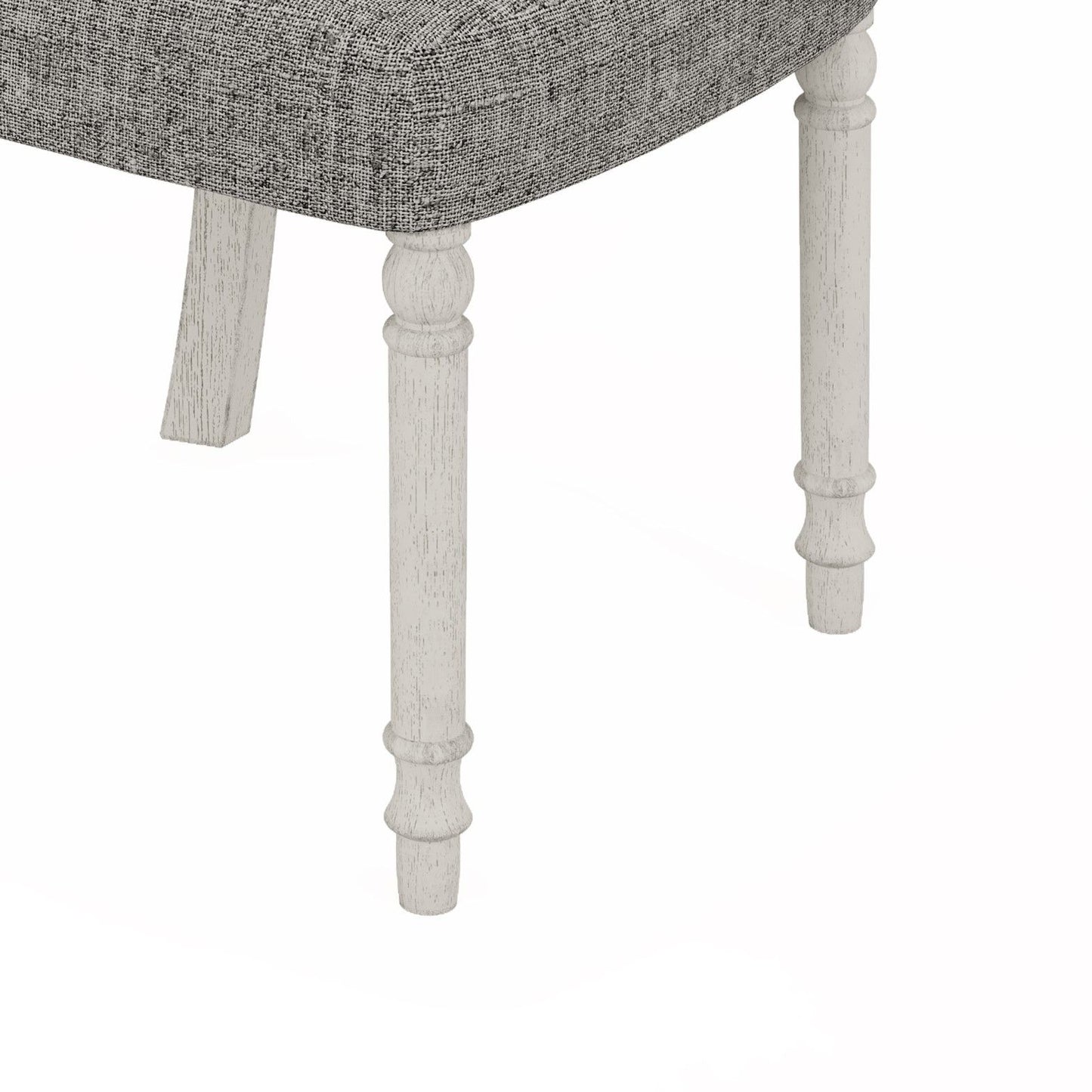 Tannen - Silla de comedor auxiliar (juego de 2) - Blanco y gris