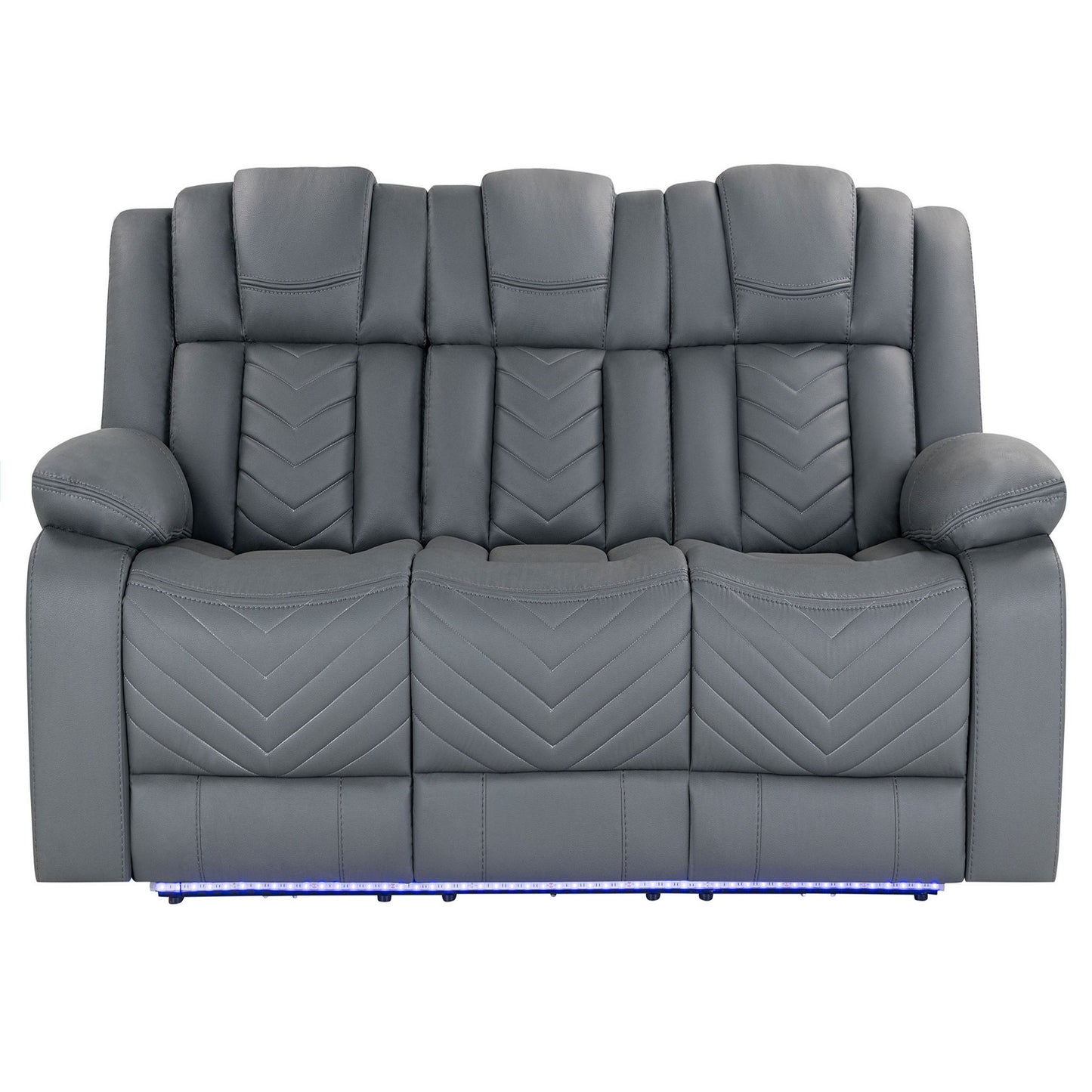 Raize - Sofá reclinable eléctrico de 10 plazas con DDT, inodoro y LED - Gris