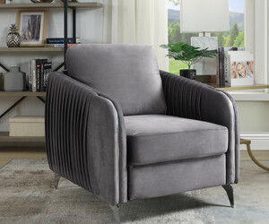 Hathaway - Sillón de terciopelo con acento moderno y elegante