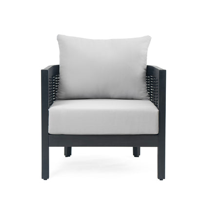 Outdoor Acacia Wood Club Chairs With Cushions