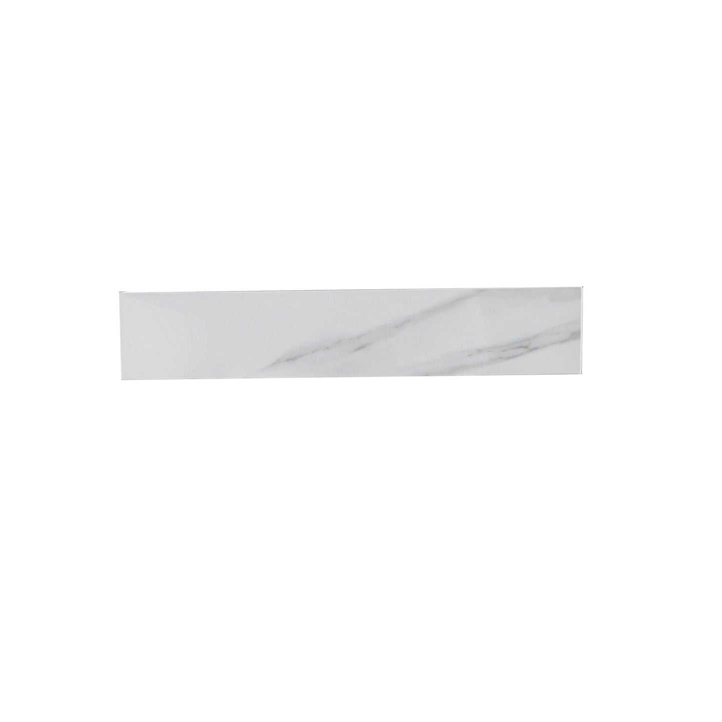 Sintered Stone Bathroom Vanity Top With 4" Backsplash And 22" Sidesplash - Carrara White