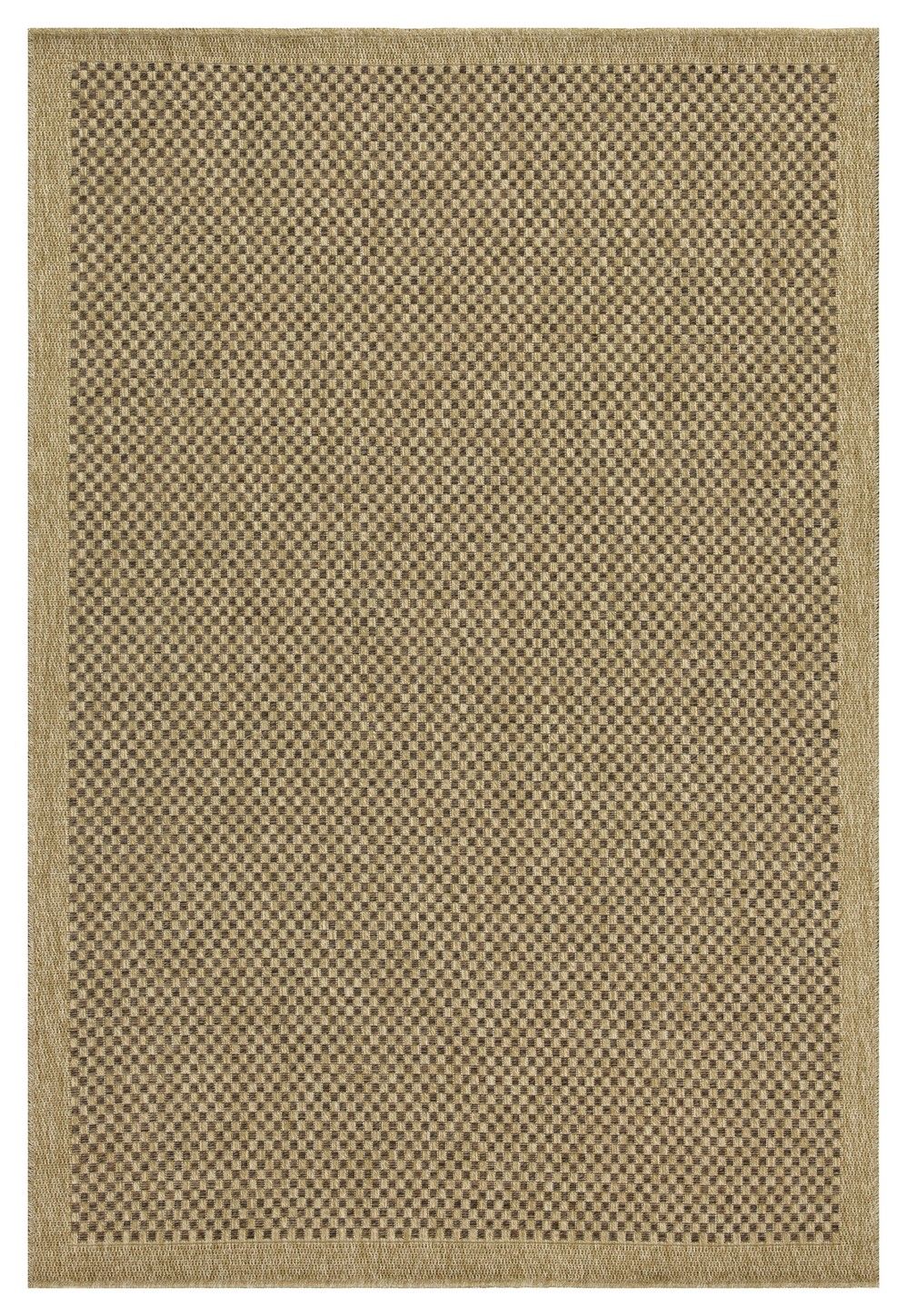 Alfombra de polipropileno Earth (2,28 m x 3,18 m), para interior y exterior, color yute, color moca.