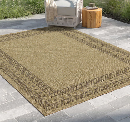 Alfombra Earth de polipropileno, 2,28 m x 3,18 m, para interior y exterior, color yute, color moca