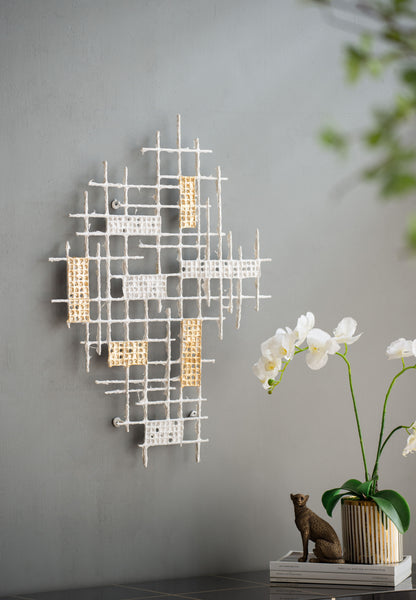 Decoración de pared - Blanco/Dorado