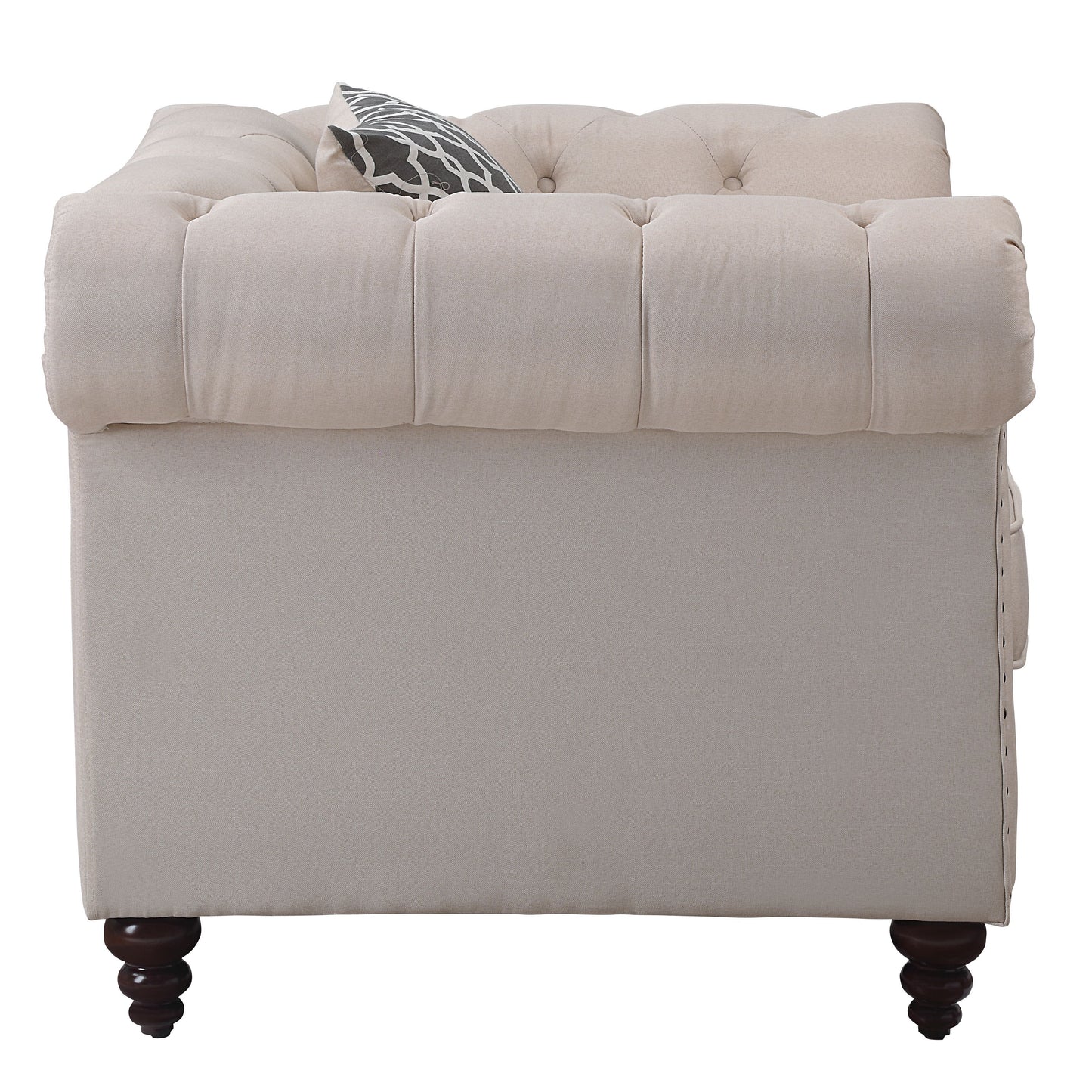 Aurelia - Silla de lino con cojín - Beige