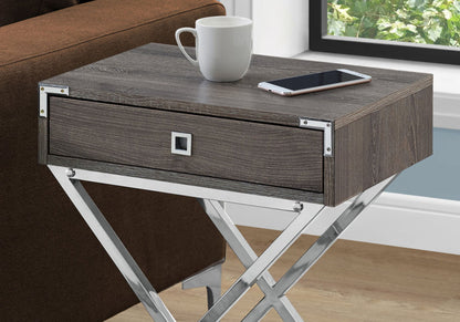 Mesa auxiliar con acento, cajón de almacenamiento, diseño elegante, contemporáneo y moderno.