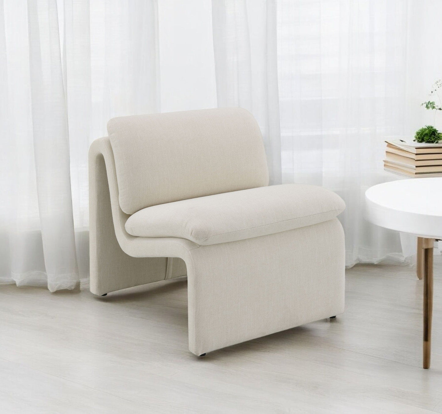 Jaeda - Silla decorativa elegante e innovadora con forma curva