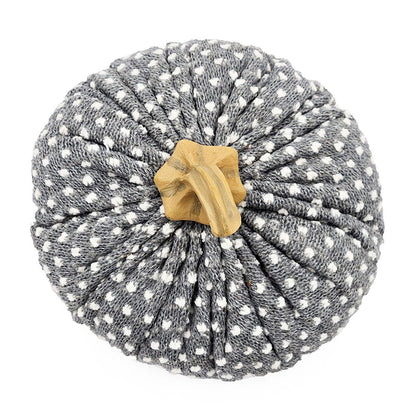 Adorno de calabaza para el Festival de la Cosecha, el Festival de Otoño y el Día de Acción de Gracias (juego de 3) - Blanco/Gris