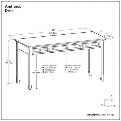 Amherst - Escritorio - Marrón nogal