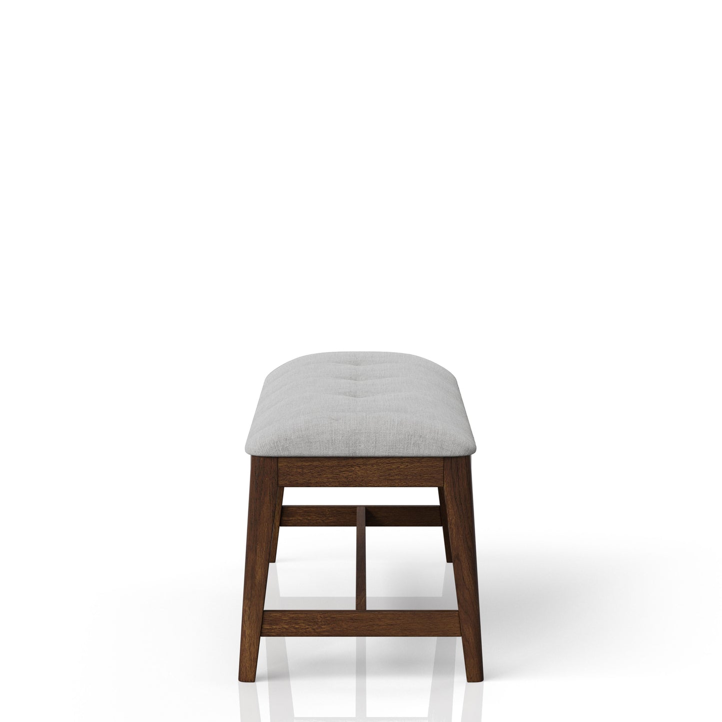 Banco de comedor tapizado sin respaldo, estilo Mid Century Seating, beige