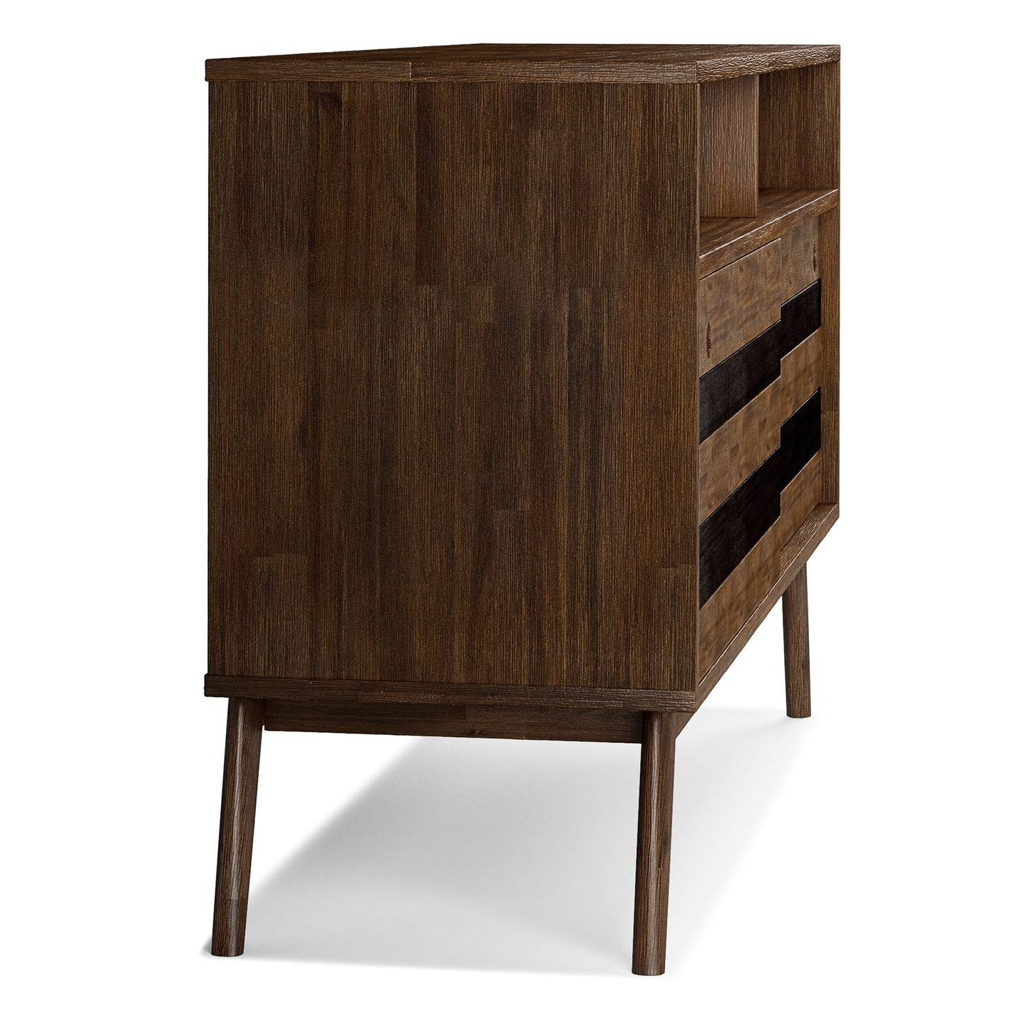 Clarkson - Mueble de TV - Marrón rústico envejecido natural