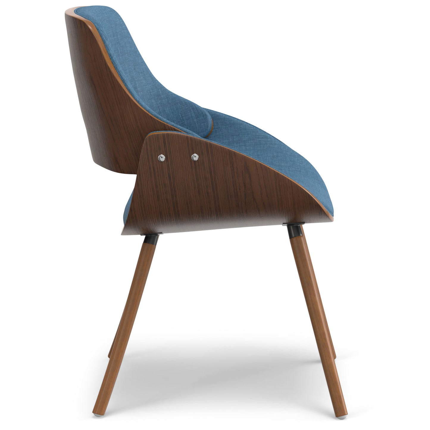Malden - Silla de comedor tapizada de madera curvada con respaldo de madera