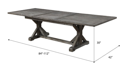 Dining Table With Butterfly Leaf - Gray