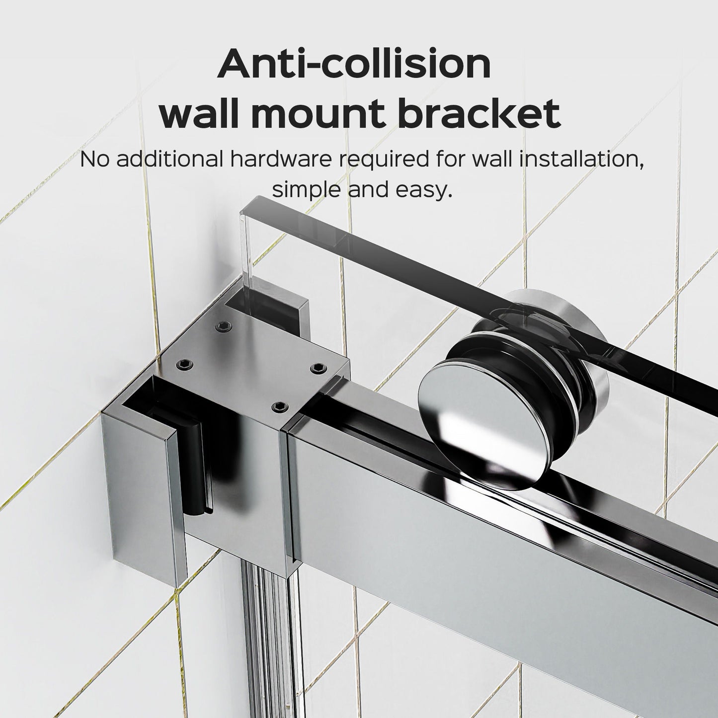 Frameless Double Sliding Soft-Close Shower Door, 3 / 8" (10Mm) Thick SGCC Tempered Glass Door, Matte
