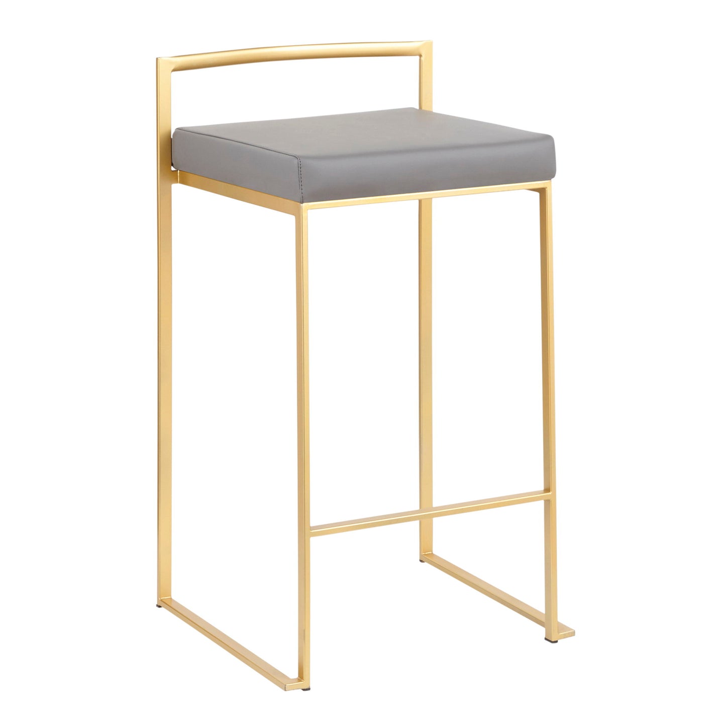 Taburete de bar Fuji de diseño contemporáneo y glamuroso (juego de 2)