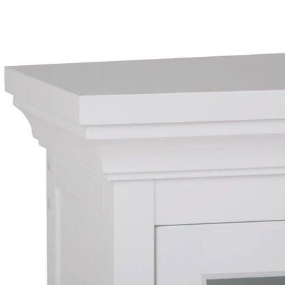 Avington - Armario de pared de dos puertas con compartimentos - Blanco puro