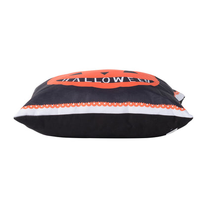 Almohada de calabaza de Halloween - Negro/Naranja