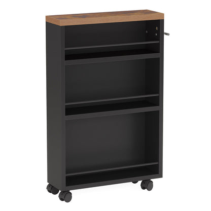 4 Tier Narrow Rolling Kitchen Slim Storage Cart