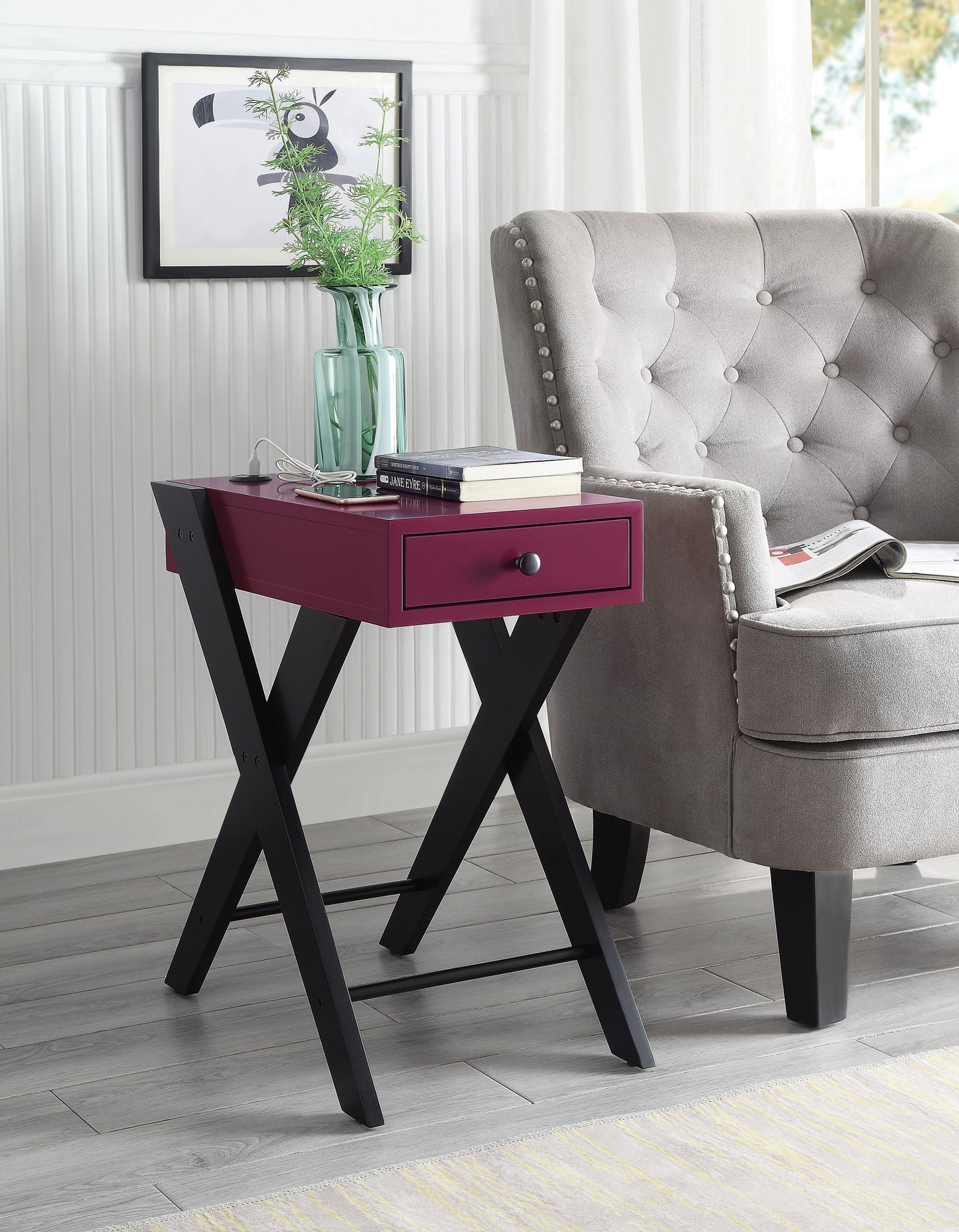 Fierce - Mesa auxiliar con puerto USB integrado