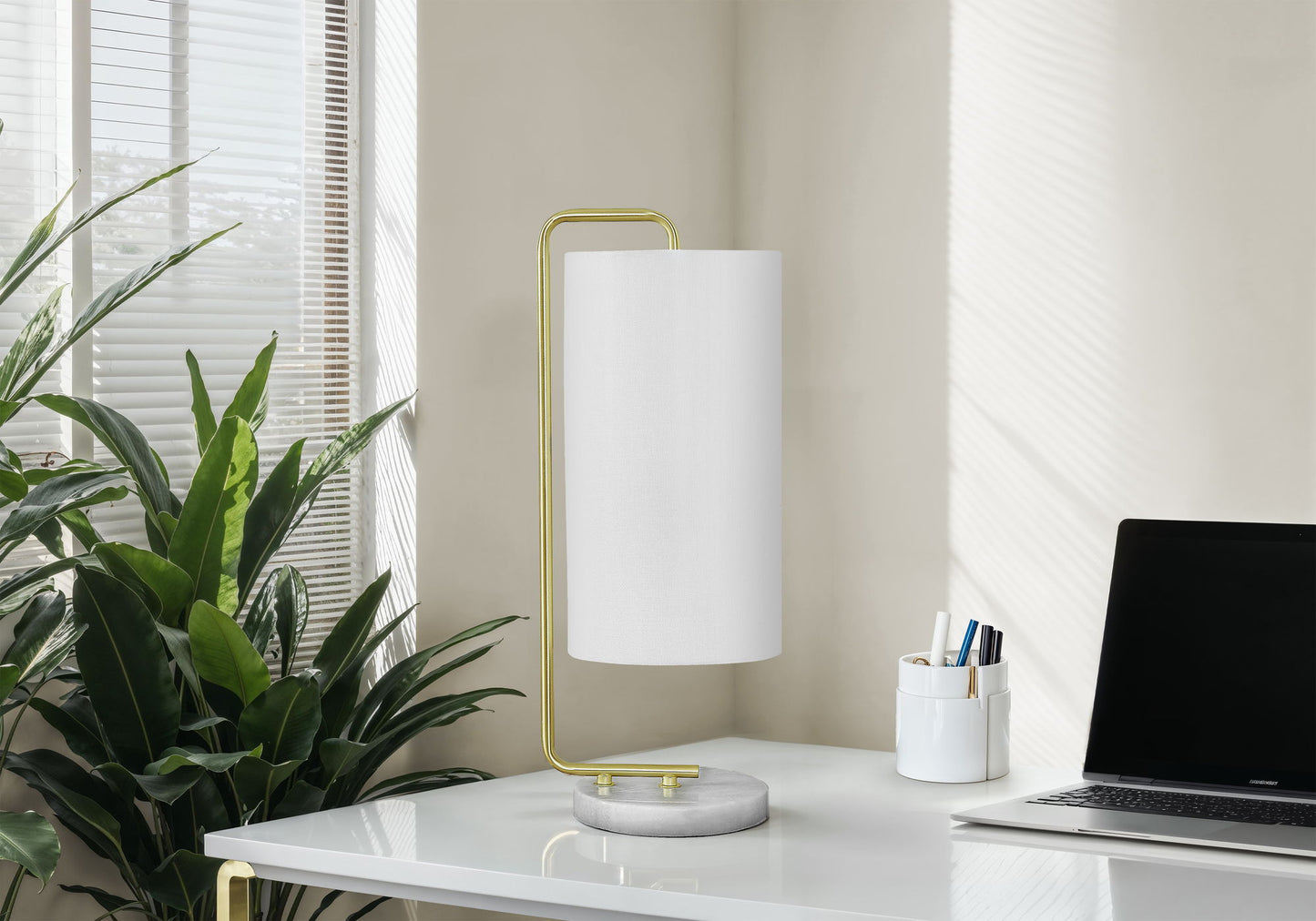 Lighting, Table Lamp, Marble, Contemporary - White