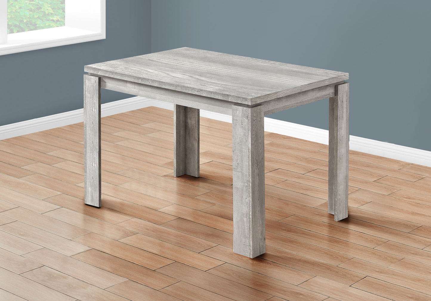 Mesa de comedor rectangular pequeña moderna y contemporánea