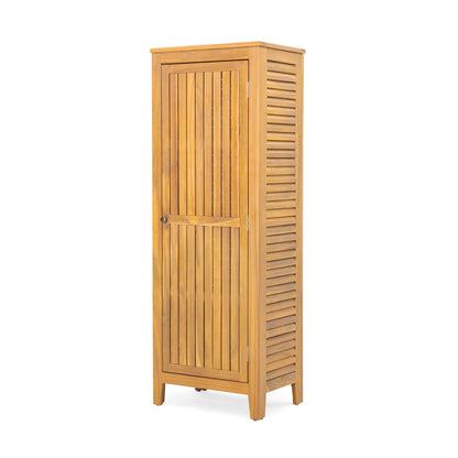 Whitney - Acacia Wood Cabinet For Indoor And Outdoor Storage - Teak