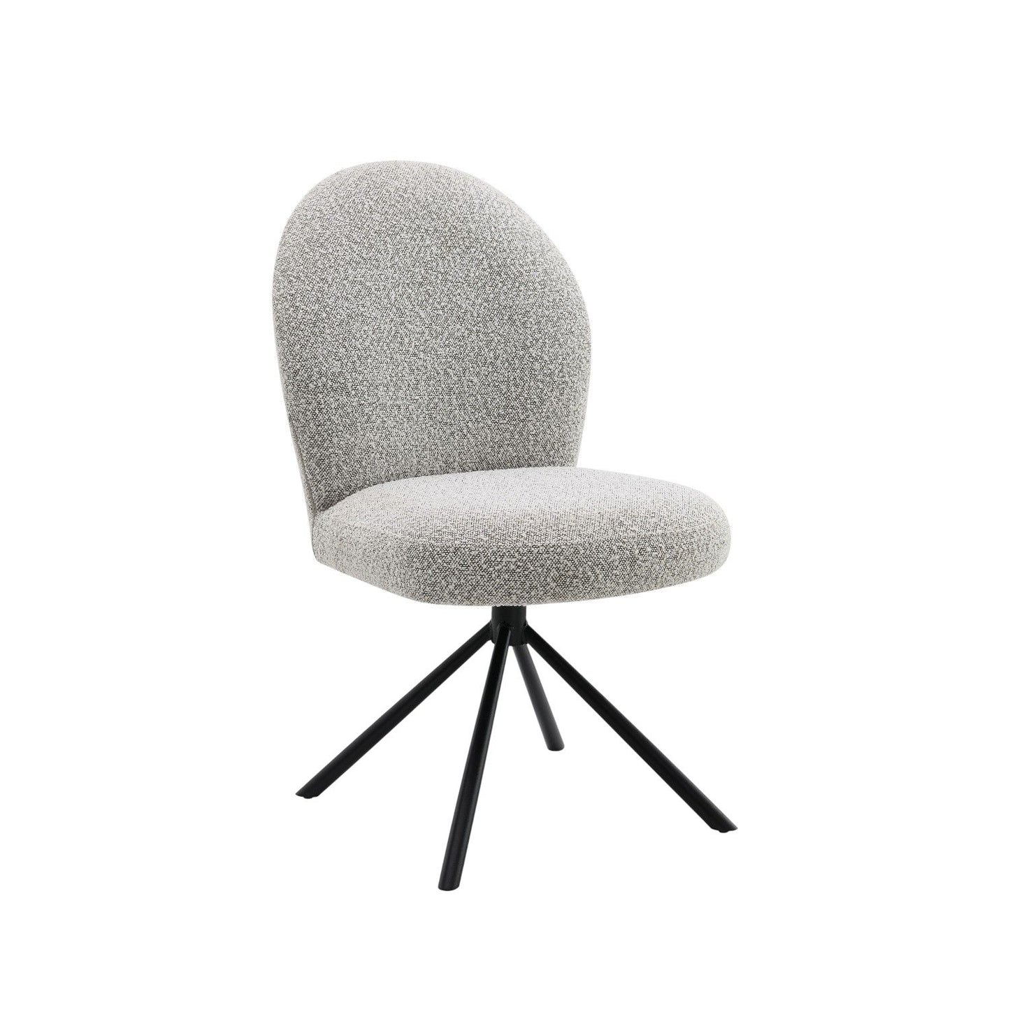 Lawton - Silla auxiliar Boucle con asiento giratorio (juego de 2) - Gris