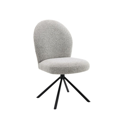 Lawton - Silla auxiliar Boucle con asiento giratorio (juego de 2) - Gris