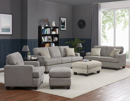 Contemporary Accent Chair - Gray - Wood