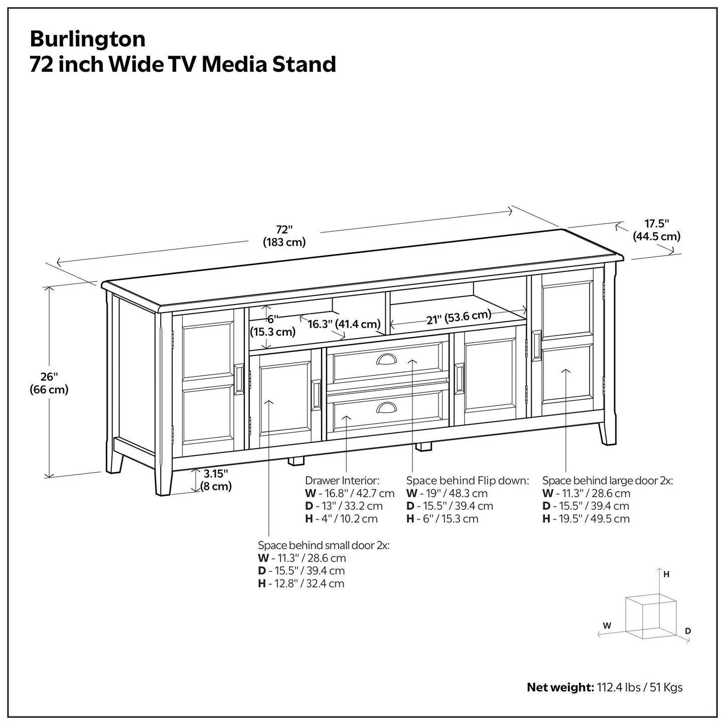 Burlington - Stand de medios de televisión