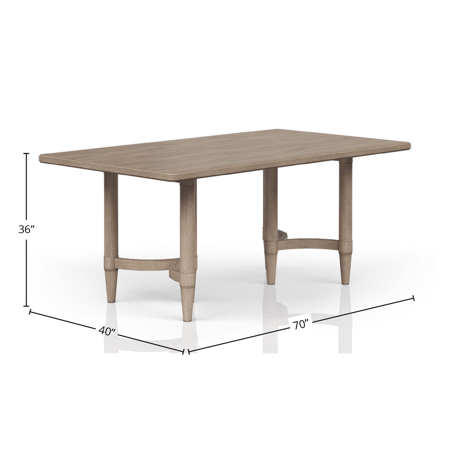 Mesa de comedor de altura de mostrador color arena