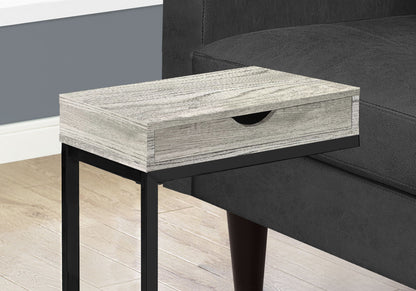 Mesa auxiliar en forma de C, diseño contemporáneo y elegante