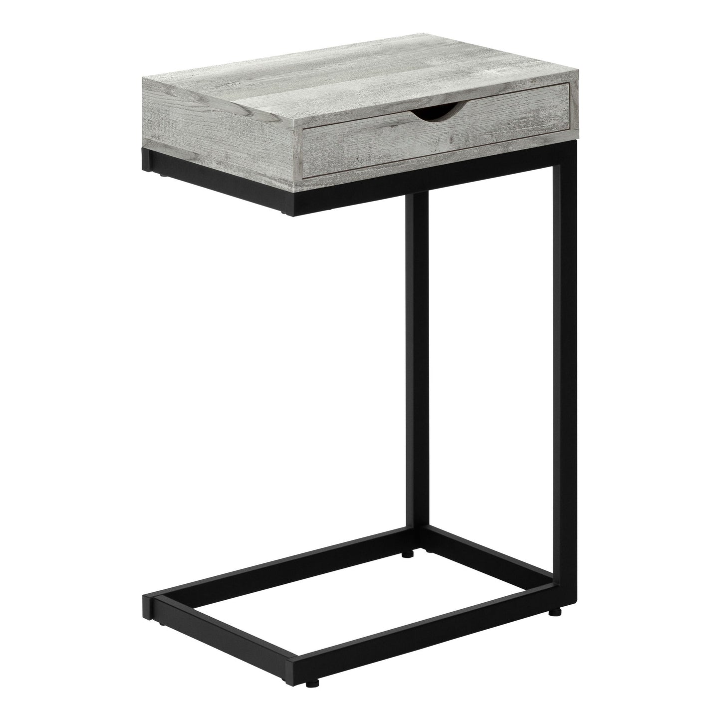 Mesa auxiliar en forma de C, diseño contemporáneo y elegante