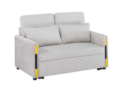 Percy - Sofá cama de dos plazas de terciopelo con diseño de doble tirador 