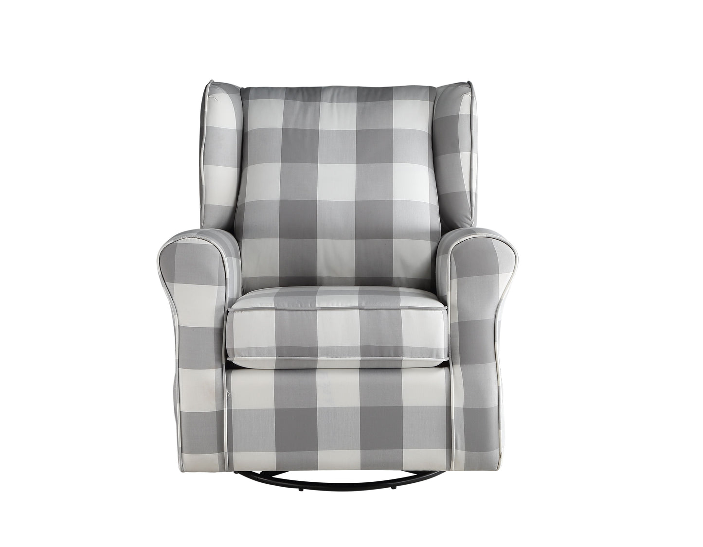 Patli - Silla mecedora giratoria - Gris/Blanco
