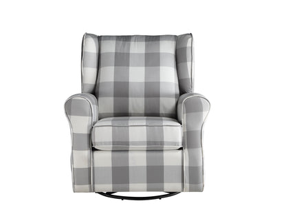 Patli - Silla mecedora giratoria - Gris/Blanco