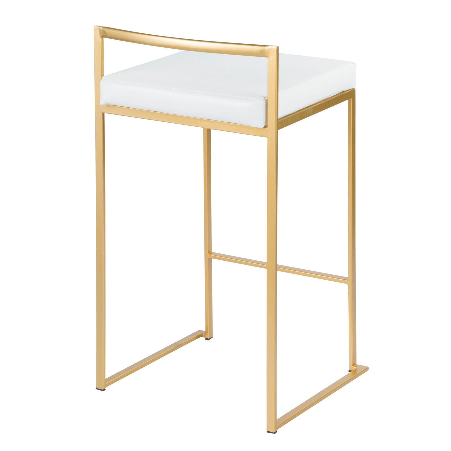 Taburete de bar Fuji de diseño contemporáneo y glamuroso (juego de 2)