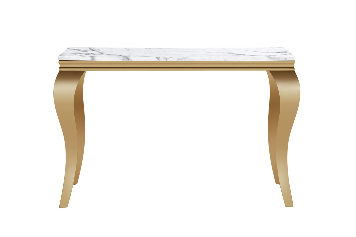 Marble Printed Rectangular Table, Stainless Steel Legs