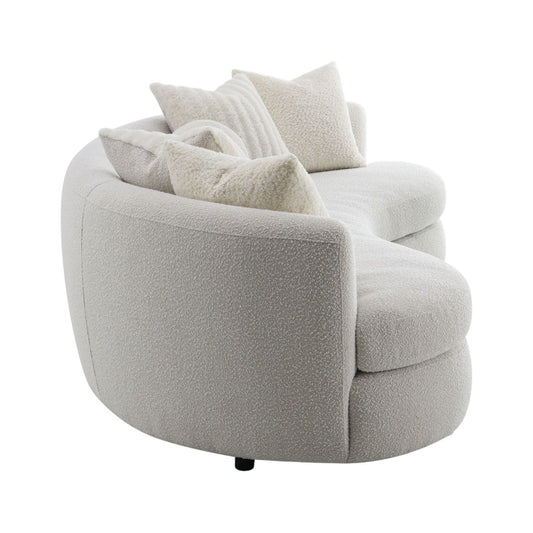 Iniko - Sofá Bouclé con cojines - Beige