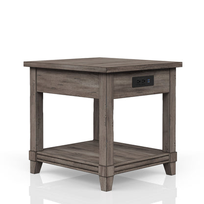 Mesa auxiliar con cajón de almacenamiento Usn - Gris