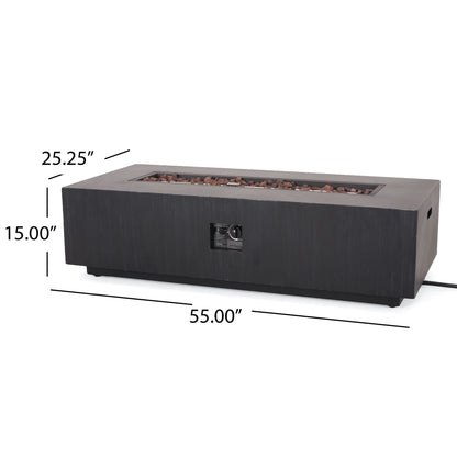 Modern Rectangle Fire Table 50, 000 Btu