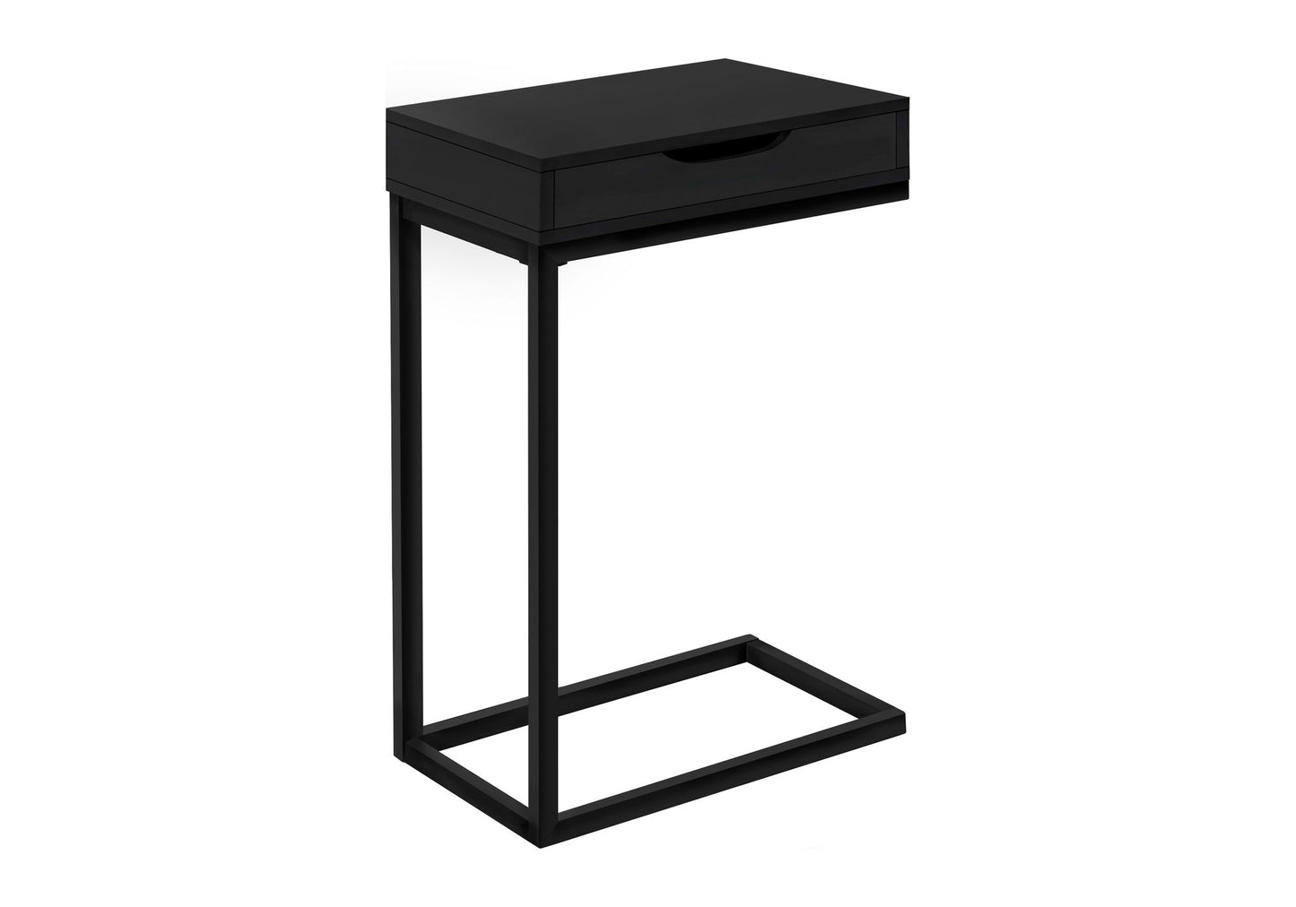 Mesa auxiliar en forma de C, diseño contemporáneo y elegante