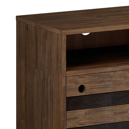 Clarkson - Mueble de TV - Marrón rústico envejecido natural