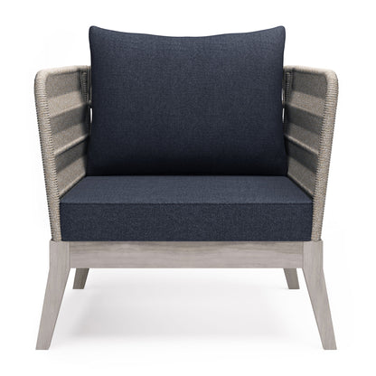 Santiago - Silla de conversación para exteriores - Gris pizarra
