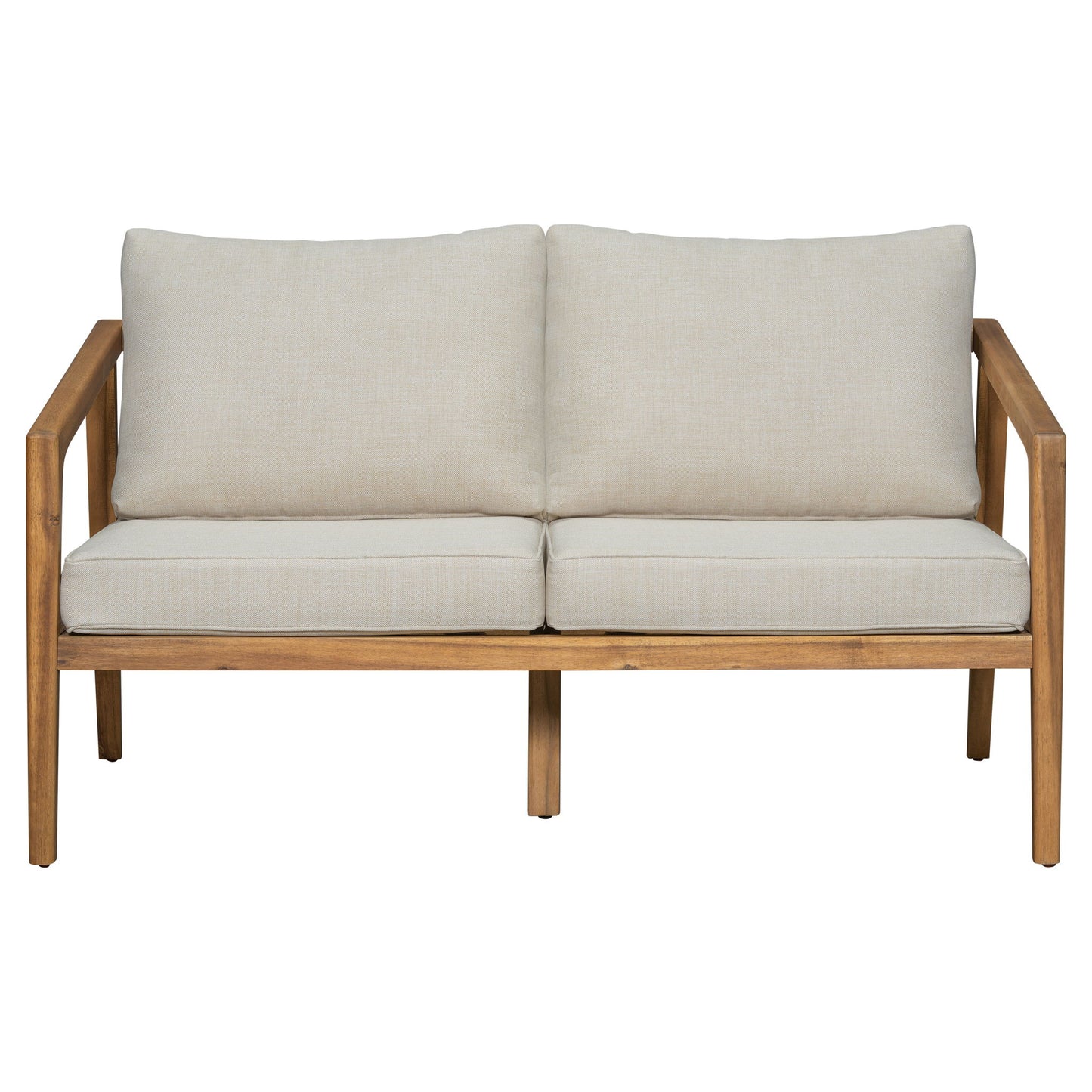 Westin - Outdoor Acacia Wood Loveseat - Teak / Beige
