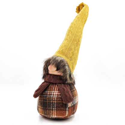 Decoraciones de gnomos para la mesa de Acción de Gracias en otoño (juego de 2) - Marrón/Amarillo