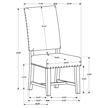 Ayers - Upholstered Side Chair (Set of 2) - Gray