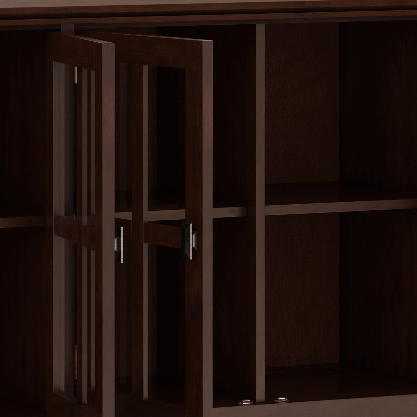 Artesano - Gabinete de almacenamiento ancho de 4 puertas hecho a mano