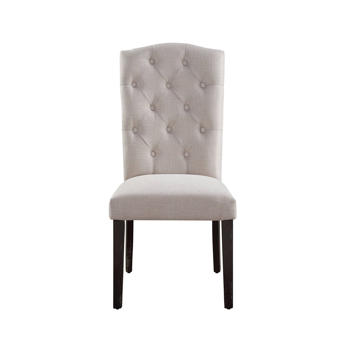Gerardo - Silla de comedor de lino desgastado (juego de 2) - Beige